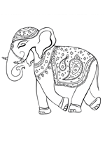 Malvorlage - Elefant