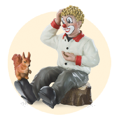 Clown With Squirrel 
